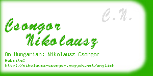 csongor nikolausz business card